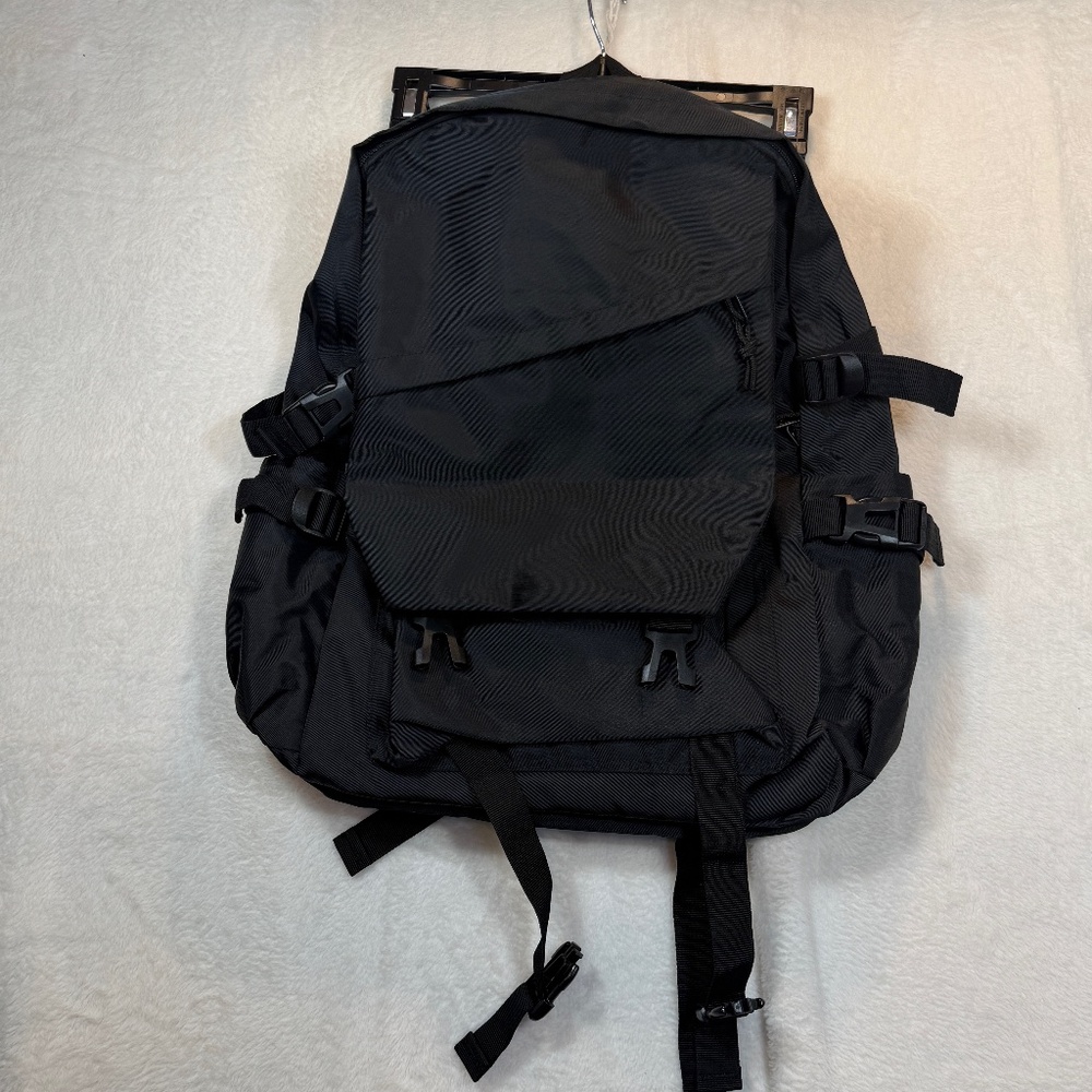 Unbranded Backpack Black Multi Pocket Gorpcore Camping Hiking Cycling School